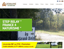 Tablet Screenshot of domainedugrandbois.fr